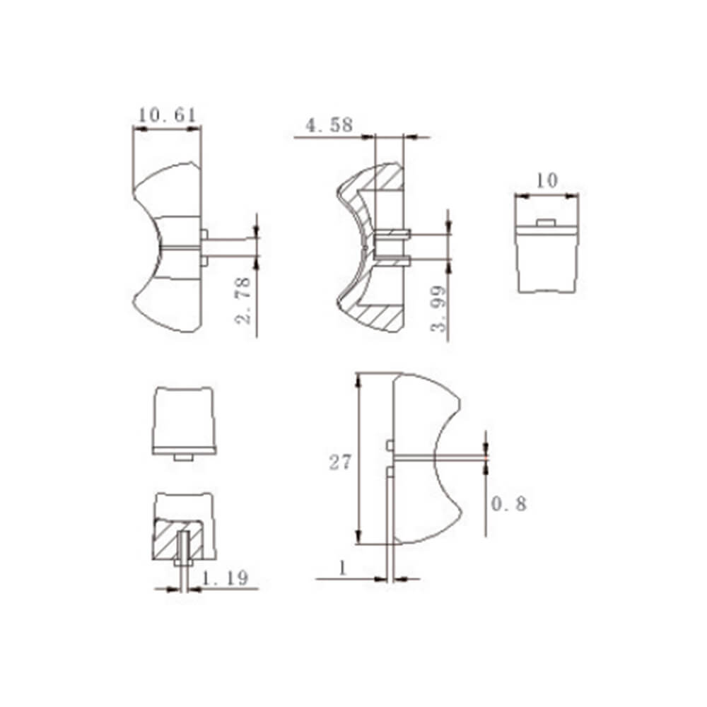 Plastic Two Color Push Button AN-33